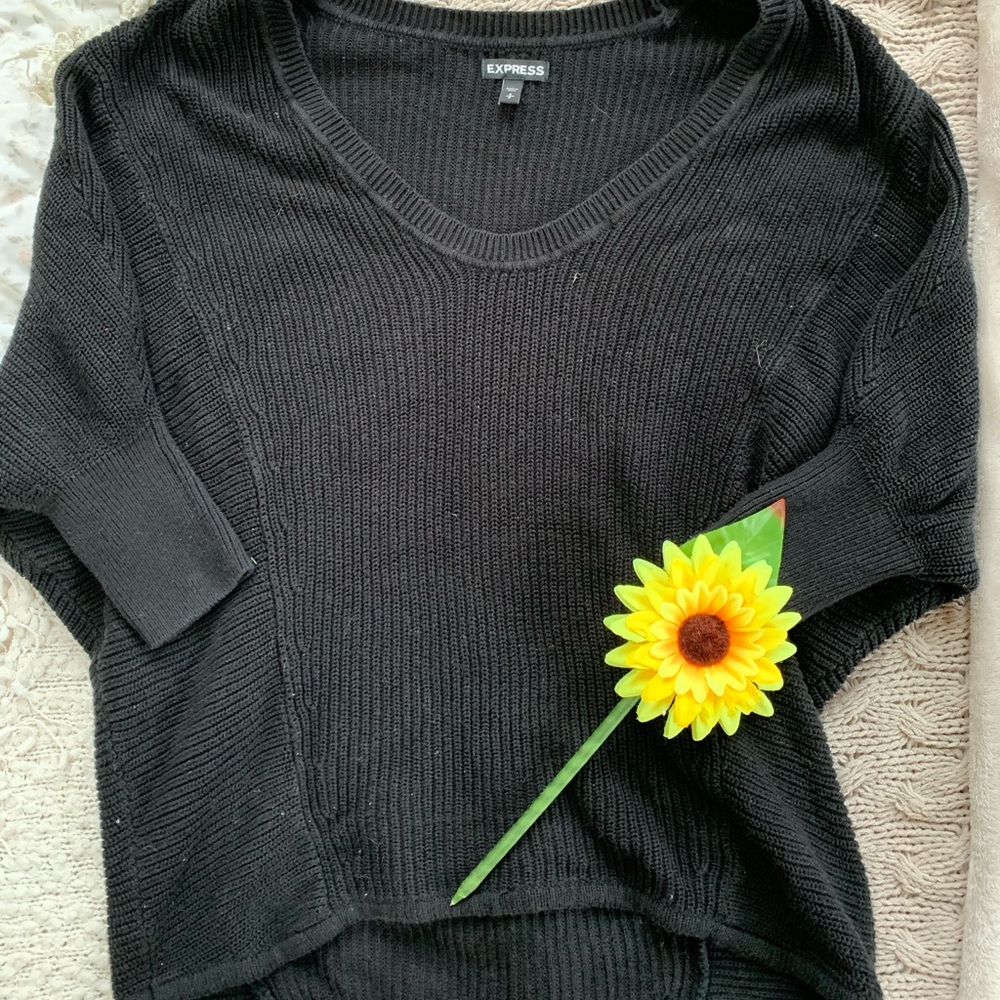 Express black half sleeved sweater